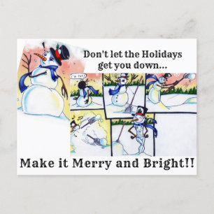 Bright Idea Snowman Briefkaart