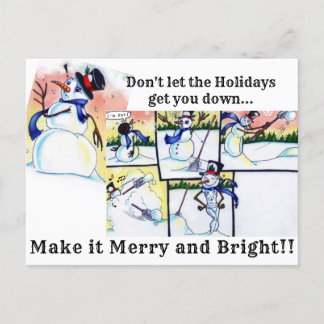 Bright Idea Snowman Briefkaart
