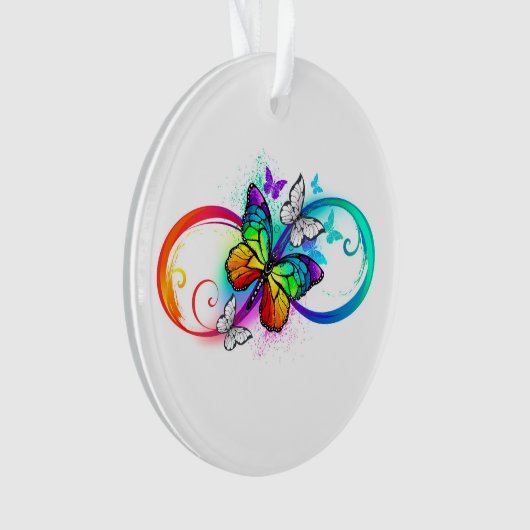 Bright infinity with rainbow butterfly (devant)