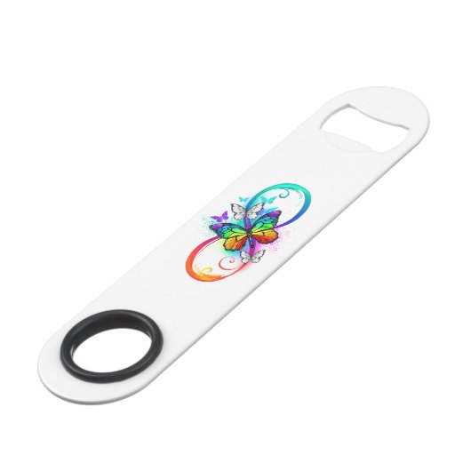 Bright infinity with rainbow butterfly (Devant angulaire)