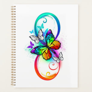 Bright infinity with rainbow butterfly