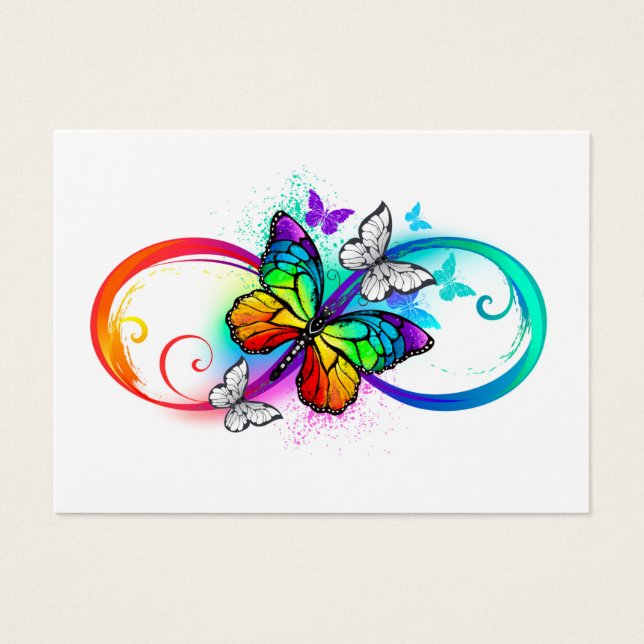 Bright infinity with rainbow butterfly (Devant)