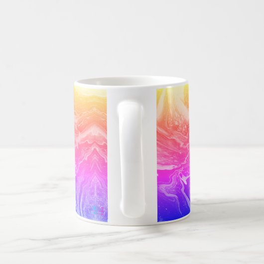 Bright Jaune Orange Rose Purple Coffee Mug (Poignée)