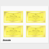Bright Jaune Produit Étiquette Gold Shimmer Cadre (Feuille)
