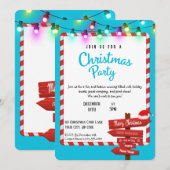 Bright joyeuse invitation de Noël fête (Devant / Derrière)