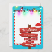 Bright joyeuse invitation de Noël fête (Dos)
