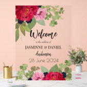 Bright & Kleurrijke Bloementuin Boeket Bruiloft Acryl Bord (Huwelijk)