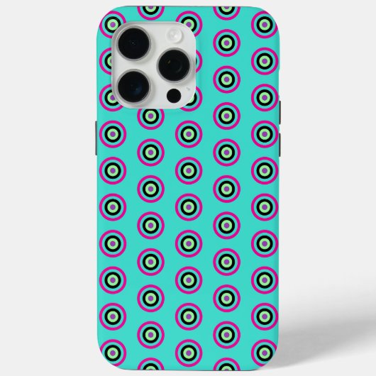 Bright Kleurrijke Cirkels Hoesje voor iPhone 15 Pr (Achterkant)