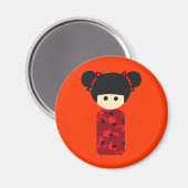 Bright Kokeshi Magnet (Recto/Verso)