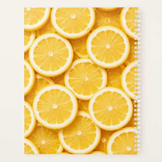 Bright Lemon Slices Planner Cover (Dos)