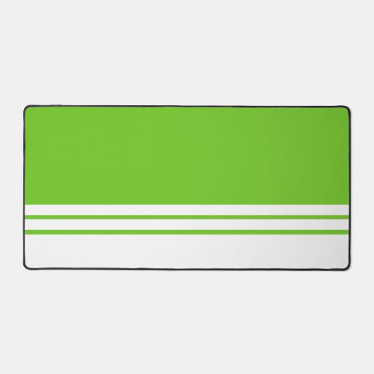 Bright Lime Green White Bas bord de la course rayu (Recto)