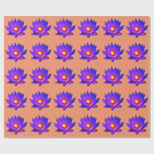 Bright Lotus Flower Wrapping Paper Cadeaupapier