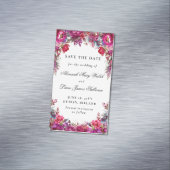 Bright Magenta Floral Budget Magnet Réservez la da (In Situ)