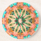 Bright Mandala Sandstone Absorbent Drink Onderzett Zandsteen Onderzetter (Voorkant)