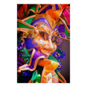 Bright Mardi Gras Masker Perfect Poster (Voorkant)