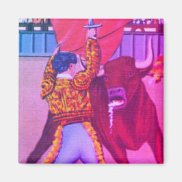 Bright Matador vermaakt menigte met stier Magneet