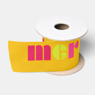 Bright Merry Gold en Fuchsia Kerstvakantie Lint