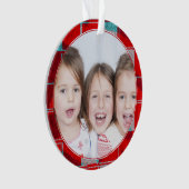 Bright Merry Red Knit Tricot Famille Photo (devant)