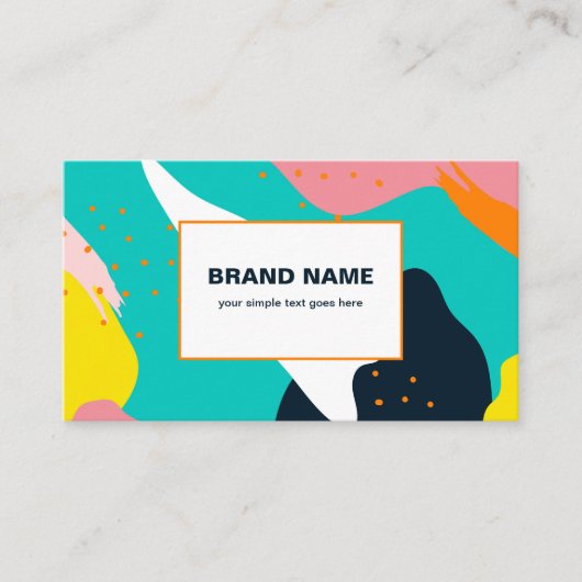 Bright Modern Abstract Kleurrijke Artistic Rainbow Visitekaartje (Voorkant)