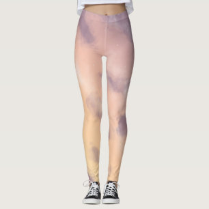 Bright Morning Pastel Sunrise Sky met wolken Leggings