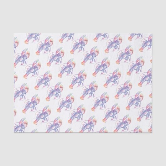 Bright Multicolor Lobster Tissuepapier (Voorkant)