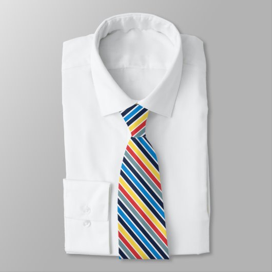 Bright multicolore bandes horizontales. cravate (Attaché)