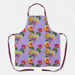 Bright Multicolored Roses In Rainbow Shades  Schort