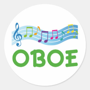 Bright Music-medewerkers Oboe-cadeau Ronde Sticker