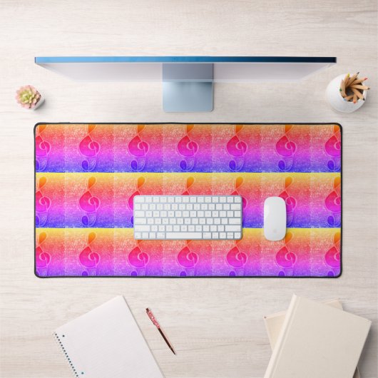 Bright Musical Note Desk Mat (Bureau 1)