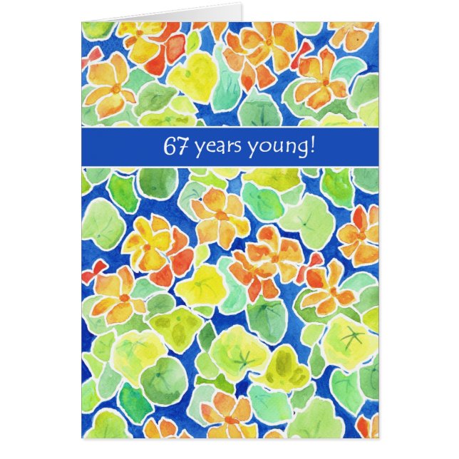 Bright Nasturtiums Floral Custom Front Anniversair (Devant)