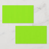 Bright Neon Chartreuse Carte de visite vert (Devant / Derrière)