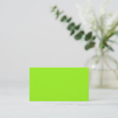 Bright Neon Chartreuse Carte de visite vert (Debout devant)