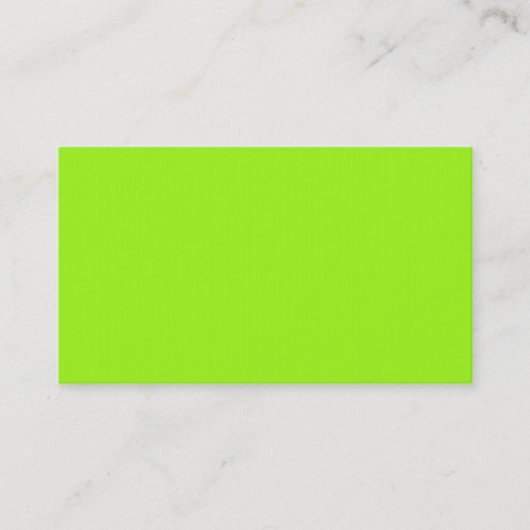 Bright Neon Chartreuse Carte de visite vert (Devant)