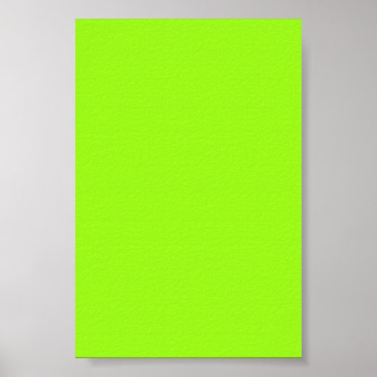 Bright Neon Chartreuse Gree Achtergrond op een Pos Poster (Voorkant)