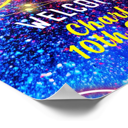 Bright Neon Glow Disco Dance Party Affiche de bien (Coin)