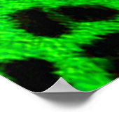 BRIGHT NEON GREEN LIME BLACK POSTER DE ANIMAL MOTI (Coin)