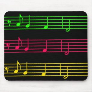 Bright Neon Notes - mousepad Muismat