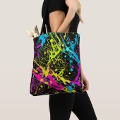 Bright Neon Paint Splatter Draagtas (Dichtbij)