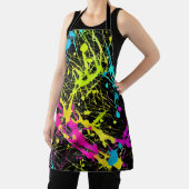 Bright Neon Paint Splatter Schort (Insitu)