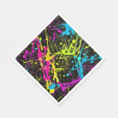 Bright Neon Paint Splatter Servet (Hoek)
