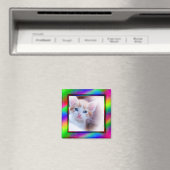 Bright Neon Photo Frame Magnet (In Situ (Lave-vaisselle))