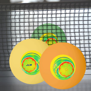 Bright Neon Psychedelic Citrus Pingpongballen