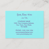Bright Night carte de visite bleu chubby (Dos)