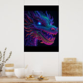 Bright (NOT NEON) Dragon Imprimer Poster Artwork (Cuisine)