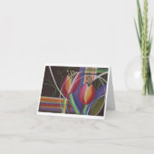 Bright on Black Pastel Tulips Carte pour notes (Devant)