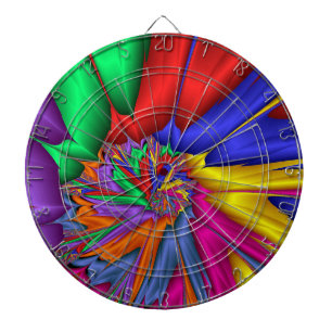Bright One Fractal Spiral Dart Board Dartbord
