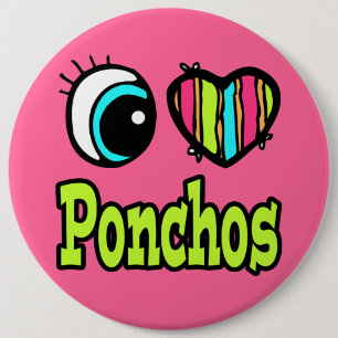 Bright Ooghart I Love Ponchos Ronde Button 6,0 Cm