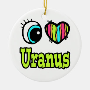 Bright Ooghart Ik hou van Uranus Keramisch Ornament
