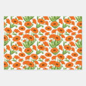 Bright Orange Daisies Envelopper le jeu de papier (Devant)