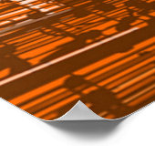 Bright orange désordre musique notes poster (Coin)